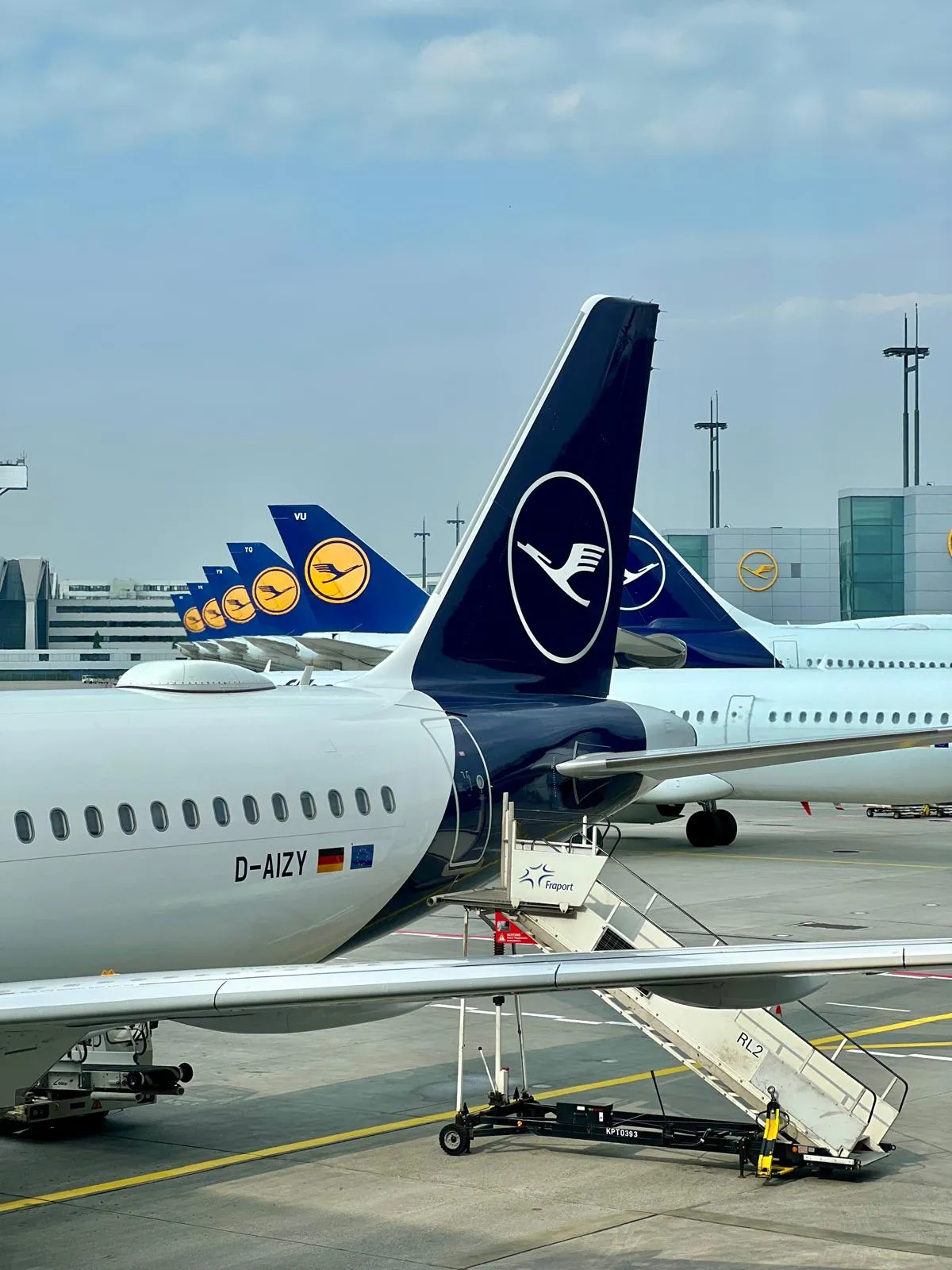 Passenger aircraft parked at an airport